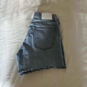 Denim forum midi shorts
